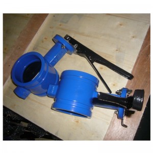 Valvola a farfalla con estremità scanalata