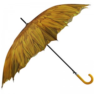 Le vendite all'ingrosso del negozio di alta qualità che pubblicizzano l'ombrello diritto di forma del fiore all'aperto