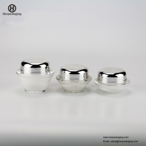 Vaso cosmetico acrilico vuoto rotondo di lusso HXL223