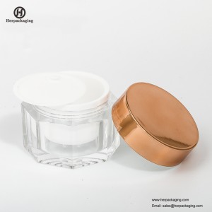 Vaso cosmetico acrilico vuoto rotondo di lusso HXL225