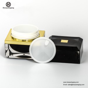 HXL233 bottiglia quadrata in acrilico e vasetto per crema per la cura della pelle