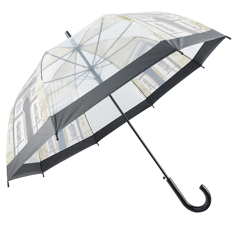 Ombrello Staight apollo auto apri ombrello a ombrello materiale trasparente