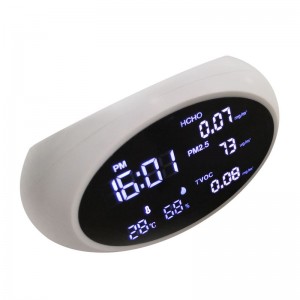 New Fashion PM2.5 Monitor per la qualità dell'aria HCHO / TVOC Misuratore del rilevatore di aria AQI per casa, camera da letto, auto interna o esterna