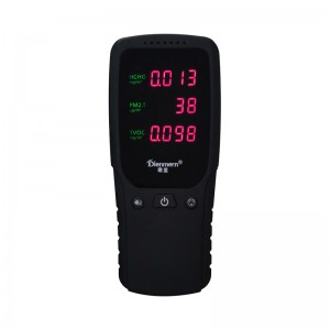 PM2.5 HCHO TVOC Monitor rilevatore d'aria