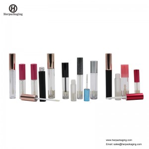 HCL301 Tubi trasparenti lip gloss vuoti in plastica per prodotti cosmetici di colore floccati applicatori lip gloss