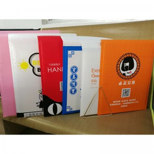 50 buste imbottite per spedizioni in bolla di plastica colorate stampate di colore rosa su ordinazione all'ingrosso della fabbrica / metallico