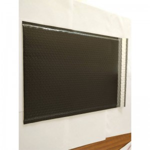 Lucchetto con zip a forma di bolla in plastica nera con logo stampato in plastica