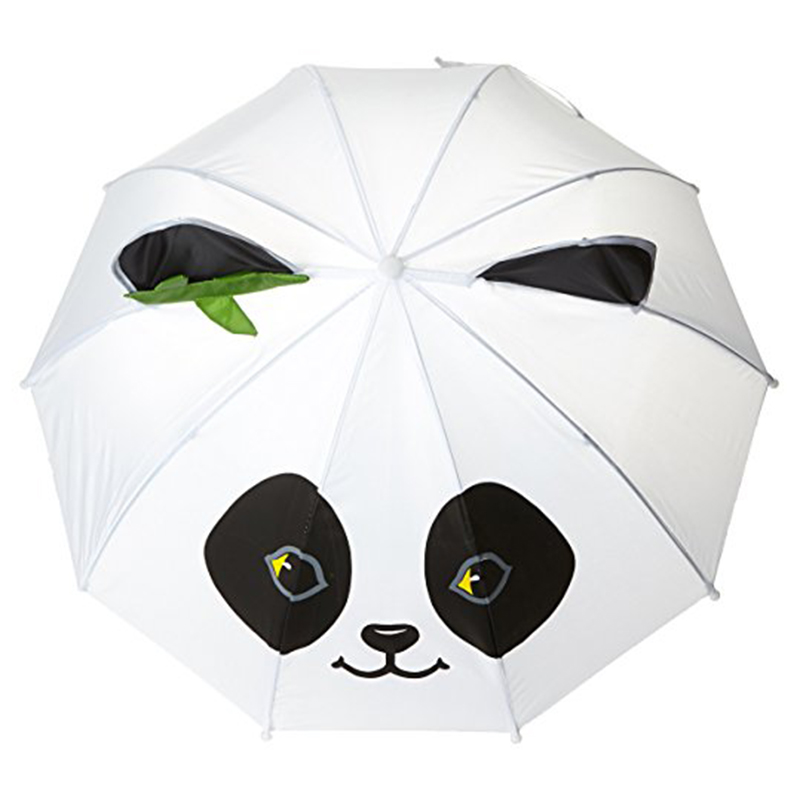 I piccoli bambini sicuri aperti del tessuto pongee di 17 pollici aprono i piccoli ombrello favorevole del regalo del panda facile trasportare