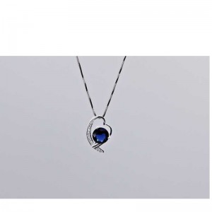 Ciondolo d'amore in argento 925 ciondolo in cristallo micro-intarsiato d'amore Europa e America