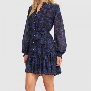 Nuovo mini abito a manica lunga da donna