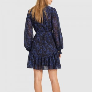 Nuovo mini abito a manica lunga da donna