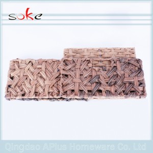 cesto portaoggetti in vimini impilabile in vimini