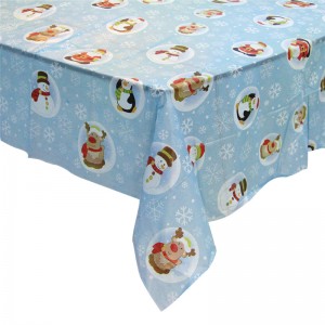 Sottopiatto per esterni PEVA Grid Blu e rosso Roll Tablecover plastica Tovaglia di tabella