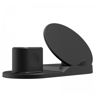 KPS-9302HC Caricabatterie wireless da tavolo per smartphone con orologio qi fast 3in1 3in1