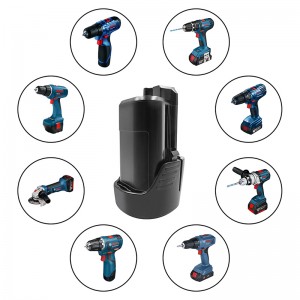 Li-ion 2000mAh 10,8 V BAT411, BAT412, BAT413, 2 607 336 996 Bosch Batterie di ricambio Utensili elettrici