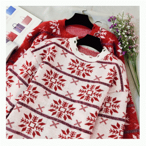 Pullover del maglione lavorato a maglia dei pull top maglioni di Jacquard delle nuove foglie allentate per le signore