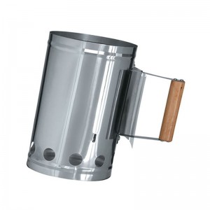 Camino a legna per barbecue in acciaio inox