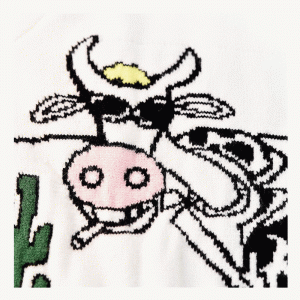 Pullover fumoso della mucca di fumo lavorato a maglia del maglione dell'inverno caldo di nuovo arrivo di lana spesso