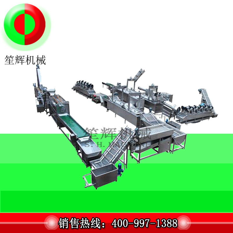 Linea di produzione di patatine fritte su larga scala