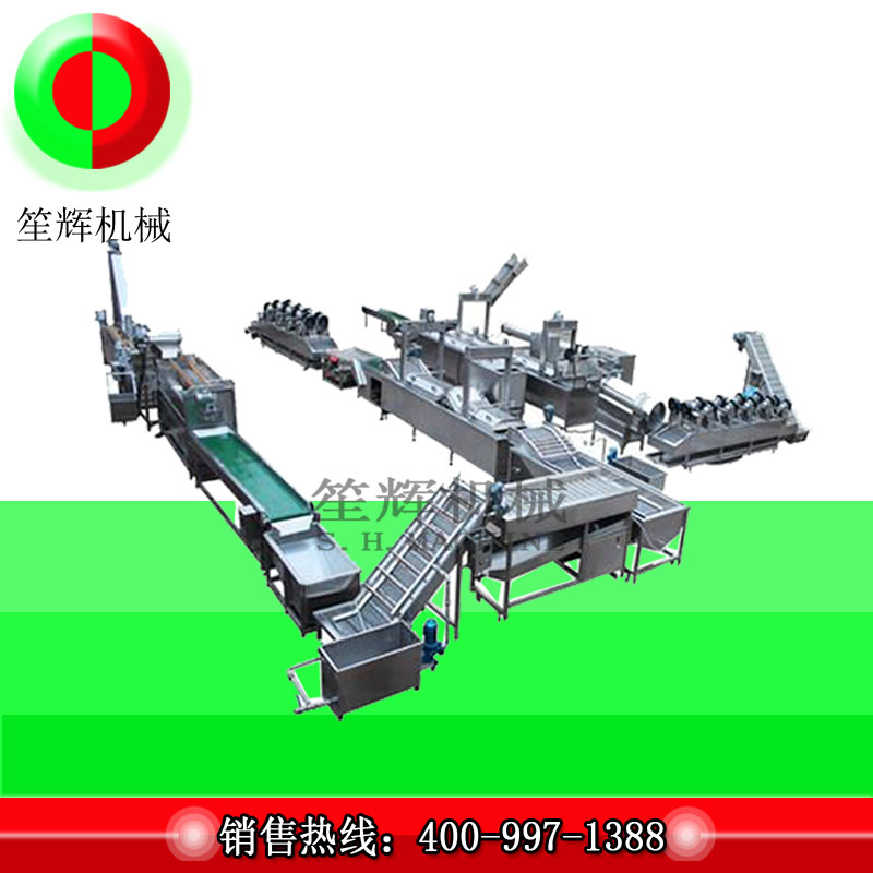 Linea di produzione di patatine fritte su larga scala