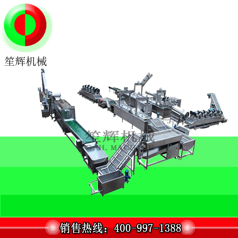 Linea di produzione di patatine fritte su larga scala