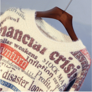 Maglione di lana lavorata a maglia Pullover delle signore della manica della lanterna della lanterna allentata della lanterna di inverno d'imitazione su ordinazione 2019