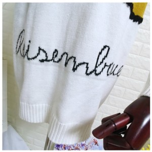 Abito maglione pullover da donna stile americano / europeo con motivo jacquard floreale