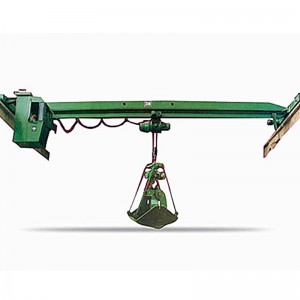 Gru a ponte singola trave con gru a benna