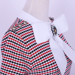 Summer Fit Big Butterfly Knot Stripe Plaid Women Vestito aderente in maglione