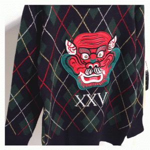 Pullover di maglia lavorata a maglia a maglia spessa per computer caldo inverno con patchwork