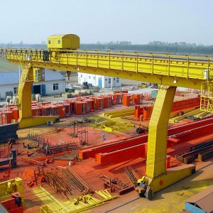 Gambe a forma di L Gru a cavalletto a singola trave con argano