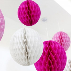 Set di decorazioni per feste, tra cui il fanale di carta velina rotonda con fiore di pom colorato scolpito per il compleanno