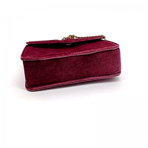Borsa a tracolla a catena in materiale velvet Borsa a mano colorazione corssbody bag personalizzata