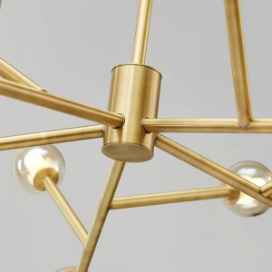 Lampadario ristorante in ferro vetro nordico semplice personalità Km2150