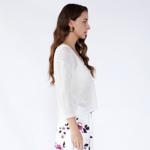 Camicette a maniche lunghe con maniche lunghe a maniche lunghe da donna bianche coreano da donna