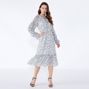 Maxi animali stampati Frock Design a maniche lunghe per uomo