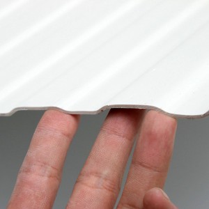 Strato ondulato del trapezio di plastica del pannello di parete del PVC del pannello bianco di T1080