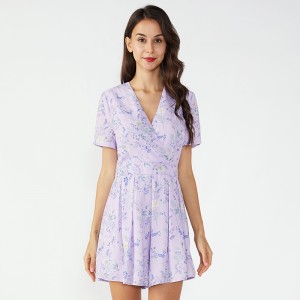 Tuta stampata in chiffon con stampa personalizzata