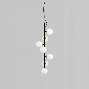 New Modern Minimalist Atmosphere Metal Glass Chandelier Km2135