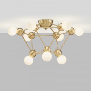 New Glass Simple Art Metallo Personalità Lampadario moda Km2134