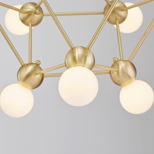 New Glass Simple Art Metallo Personalità Lampadario moda Km2134