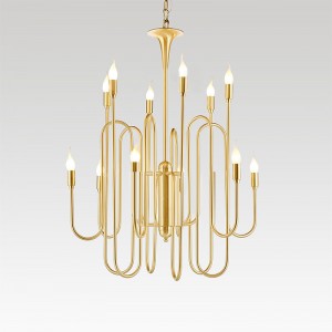 Semplice Nordic Creative Iron Hotel Home Chandelier Km2124