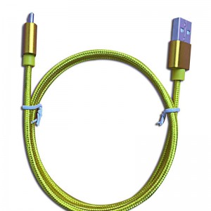 Cavo dati briaded in nylon di colore puro Tipo-C