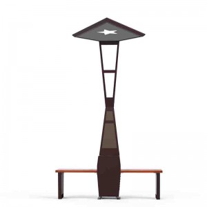 Telefono di alta qualità che carica WiFi Hot Spot LED Pubblicità Smart Solar Outdoor Park Panchina in acciaio