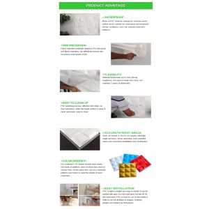 Pannelli di parete decorativi materiali di spessore 3D del pannello di parete di plastica del PVC di isolamento acustico 1 per la decorazione interna