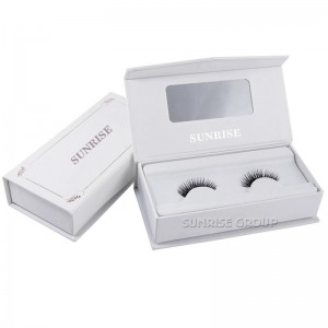 Scatola di visualizzazione d'imballaggio del ciglio del regalo della chiusura magnetica a forma di libro su ordinazione del cartone