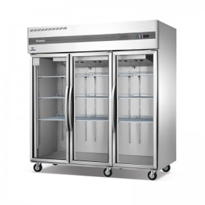 Frigorifero per esposizione vetrina di lusso interamente in acciaio inox