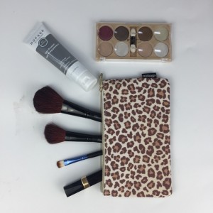 Borsa per cosmetici con cerniera fasion riciclata