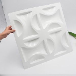 Pannello di parete di plastica 3D di spessore PVC bianco moderno 1mm per decorazione d'interni