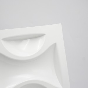 Pannello di parete di plastica 3D di spessore PVC bianco moderno 1mm per decorazione d'interni